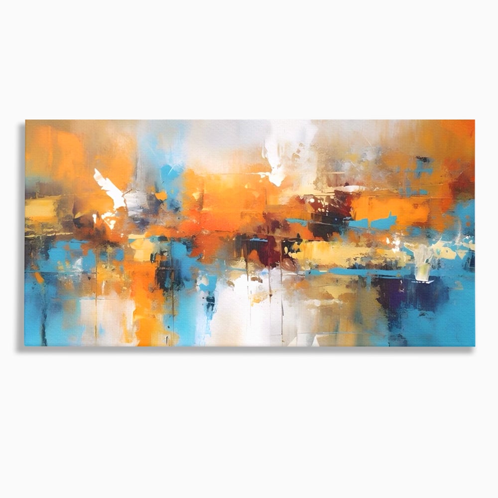 Tablou canvas cu tablou canvas abstract orizontal, fara rama, pe sasiu de lemn